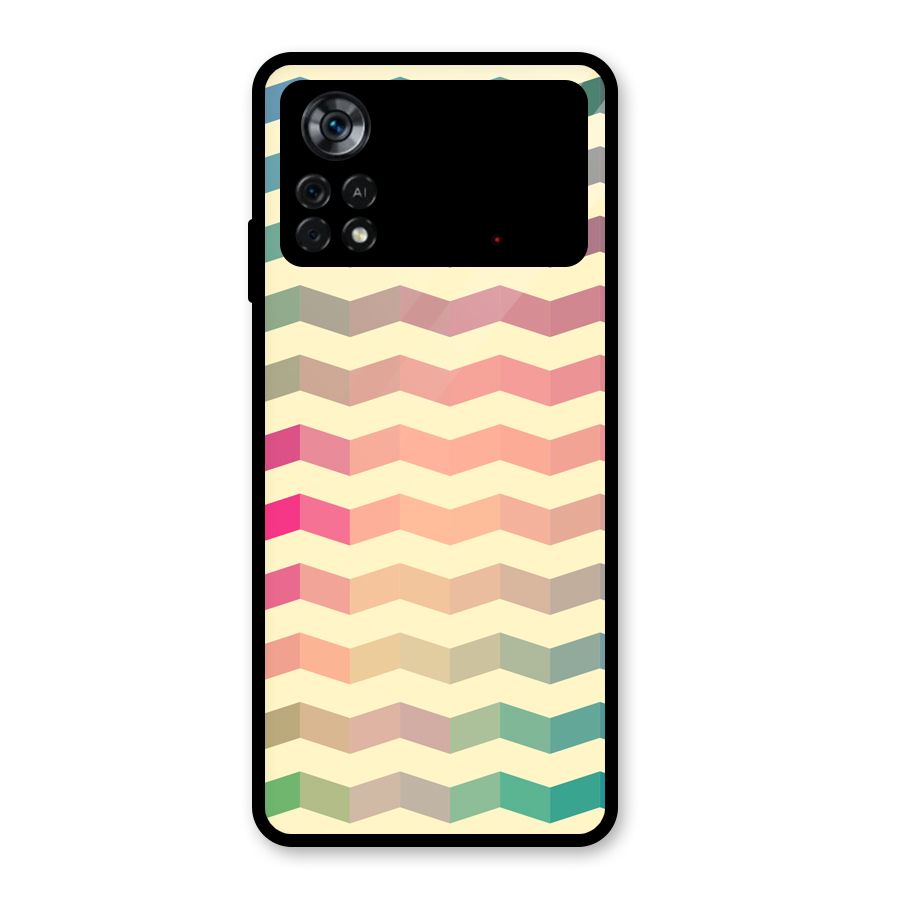 Seamless ZigZag Design Glass Back Case for Poco X4 Pro 5G