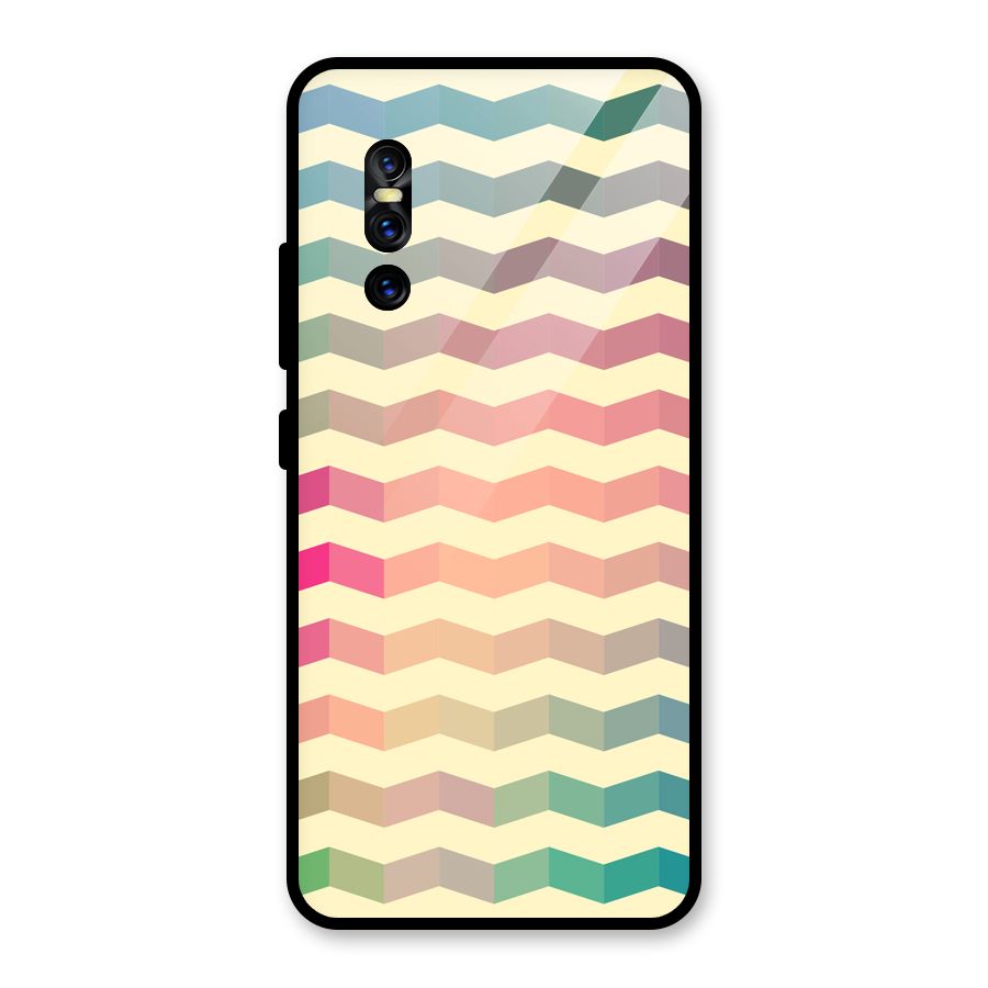 Seamless ZigZag Design Glass Back Case for Vivo V15 Pro