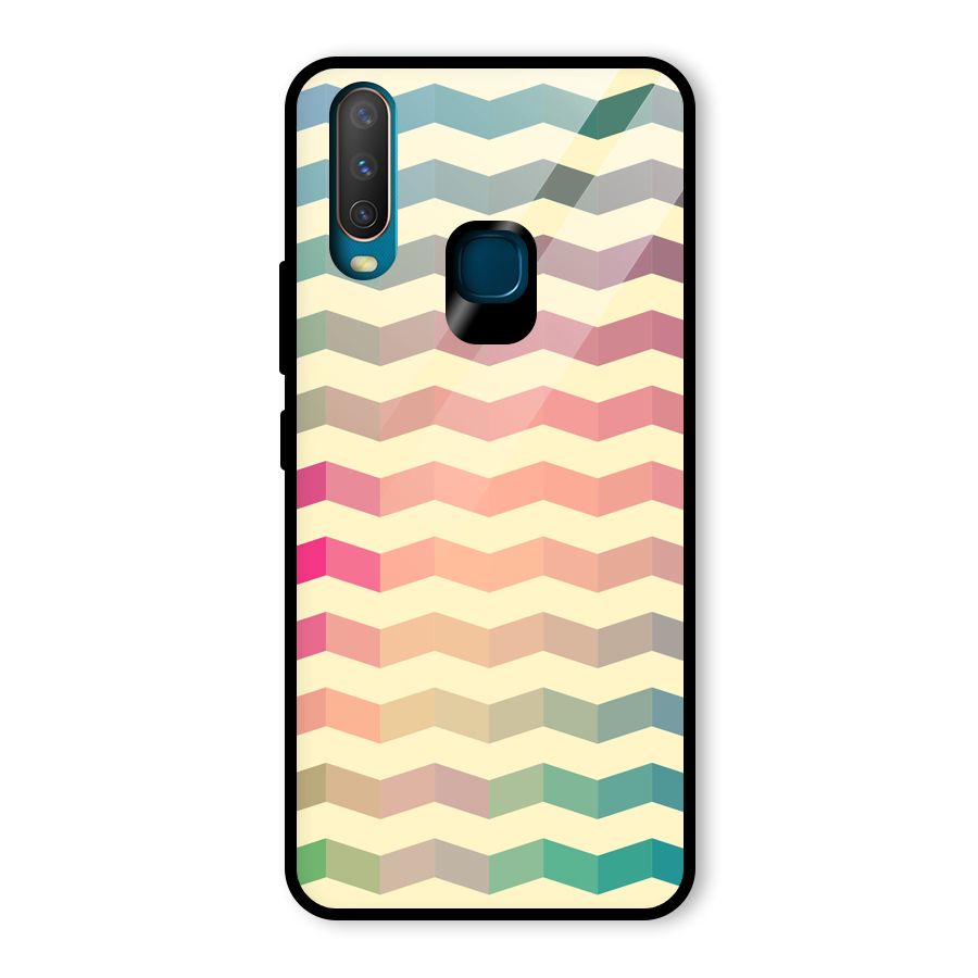 Seamless ZigZag Design Glass Back Case for Vivo Y12