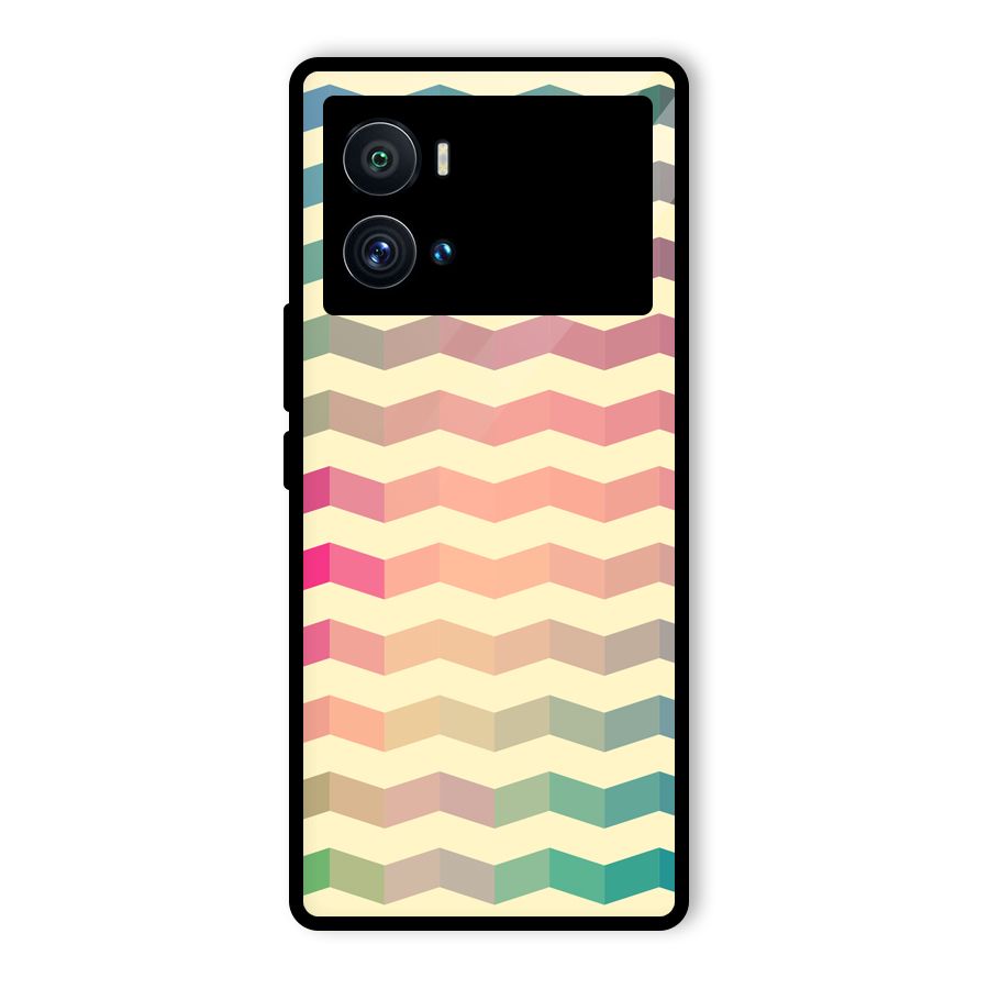 Seamless ZigZag Design Glass Back Case for Vivo iQOO 9 Pro
