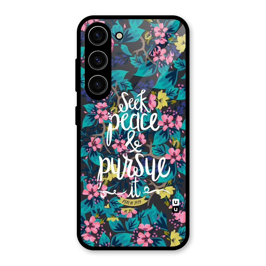 Seek Peace Glass Back Case for Galaxy S23