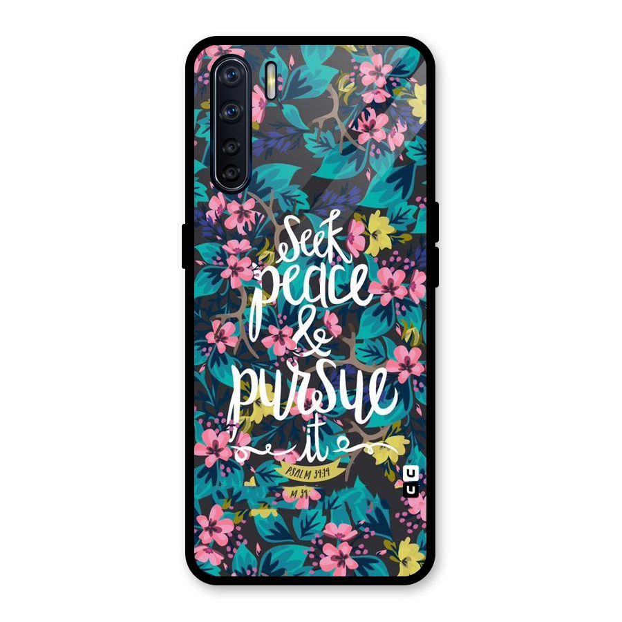 Seek Peace Glass Back Case for Oppo F15