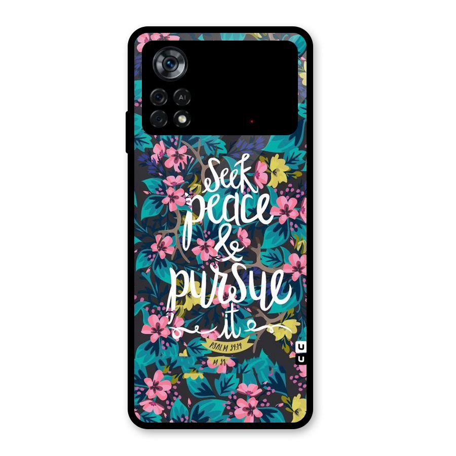 Seek Peace Glass Back Case for Poco X4 Pro 5G