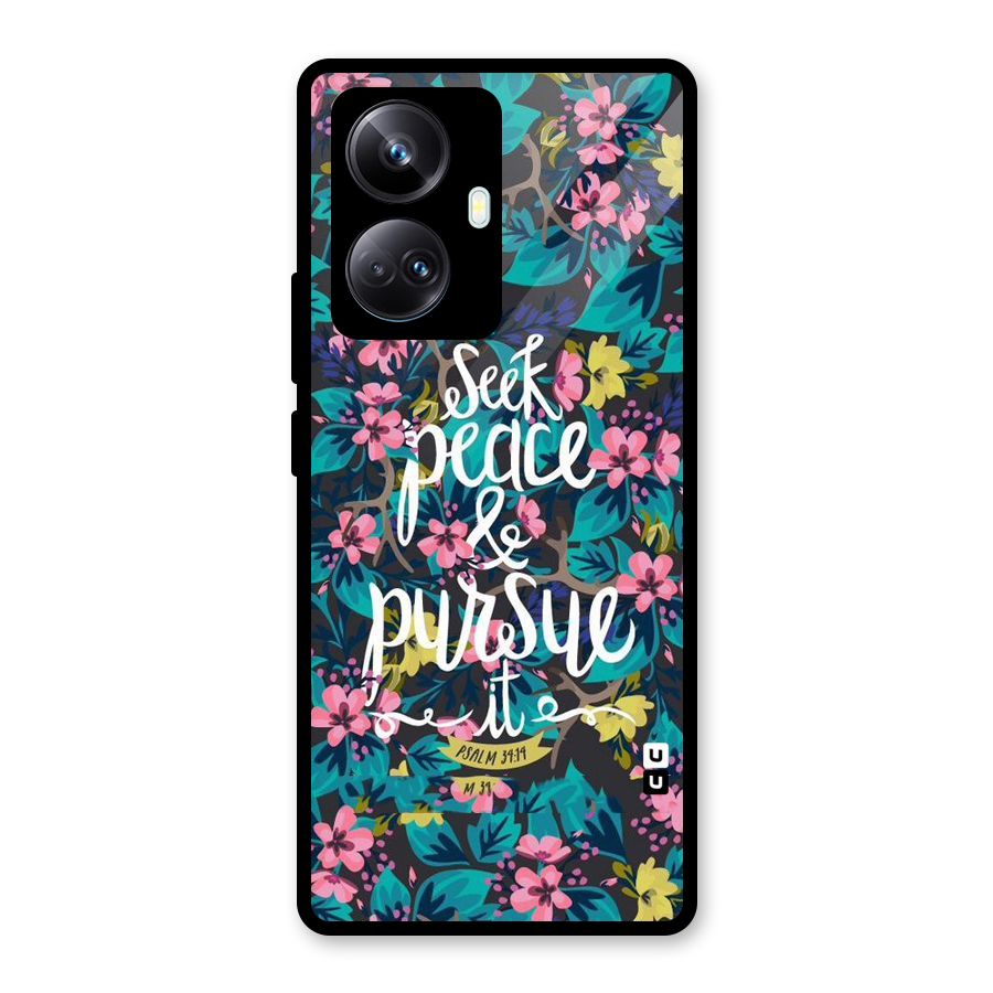 Seek Peace Glass Back Case for Realme 10 Pro Plus