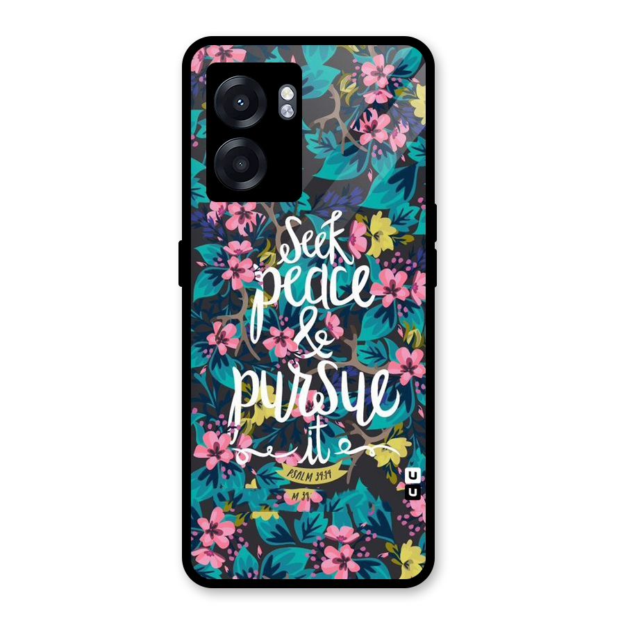 Seek Peace Glass Back Case for Realme Narzo 50 5G