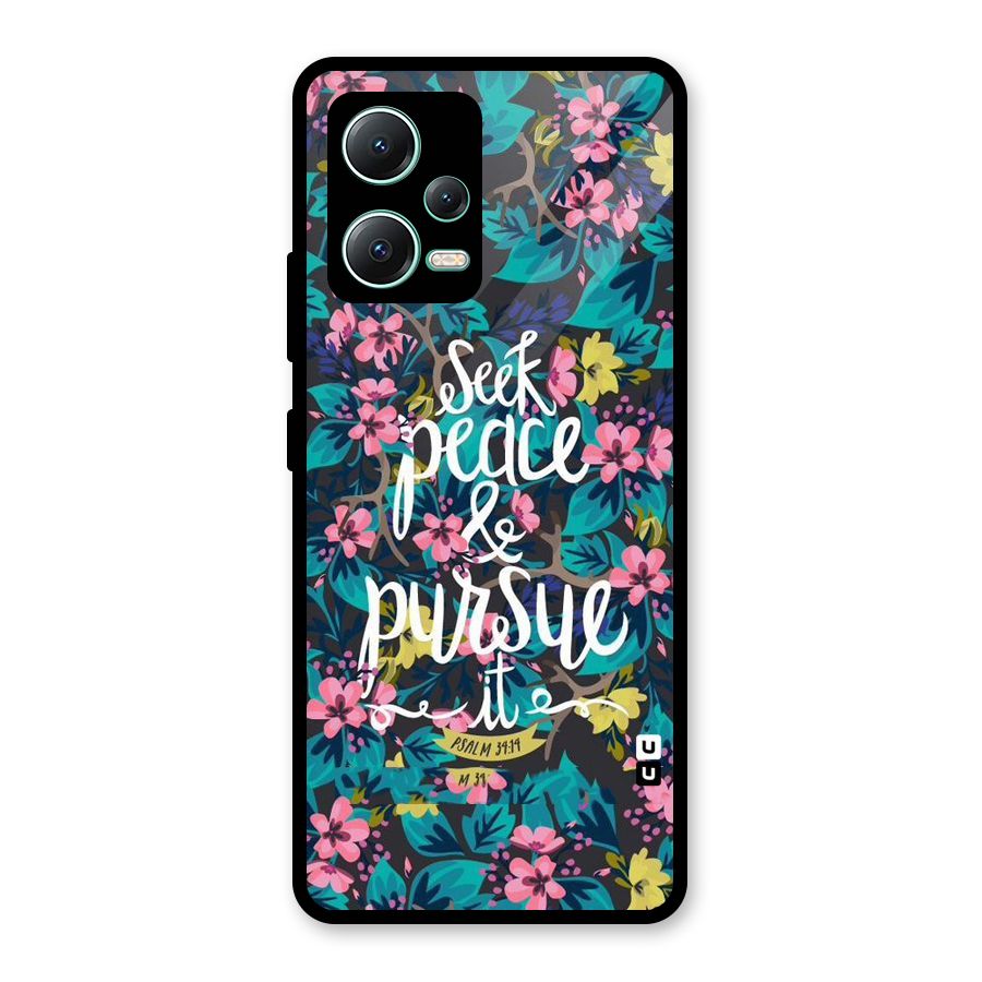 Seek Peace Glass Back Case for Redmi Note 12 5G