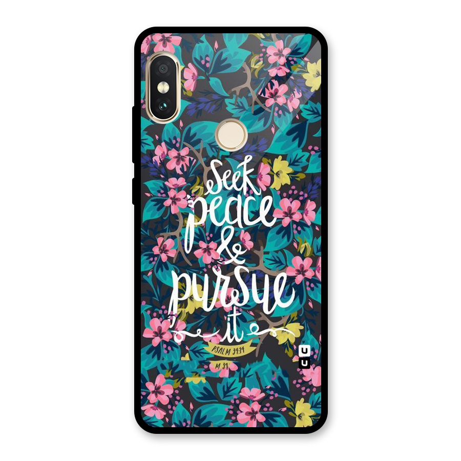 Seek Peace Glass Back Case for Redmi Note 5 Pro