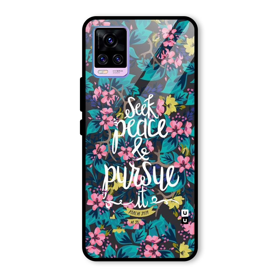 Seek Peace Glass Back Case for Vivo V20 Pro