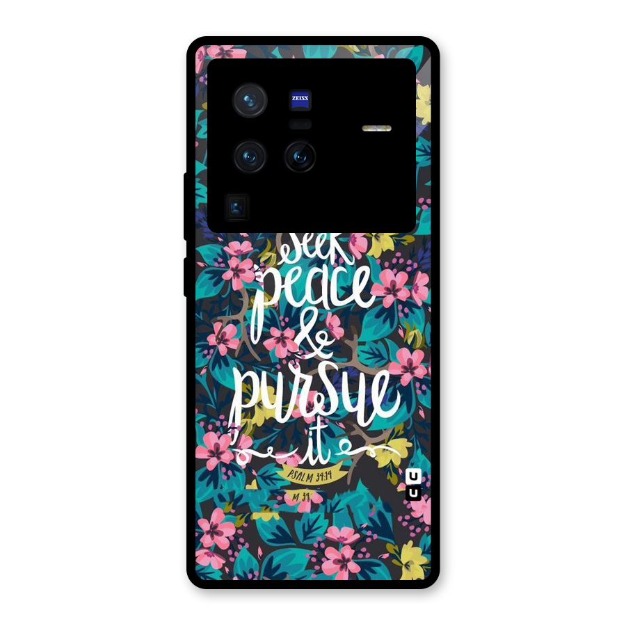 Seek Peace Glass Back Case for Vivo X80 Pro