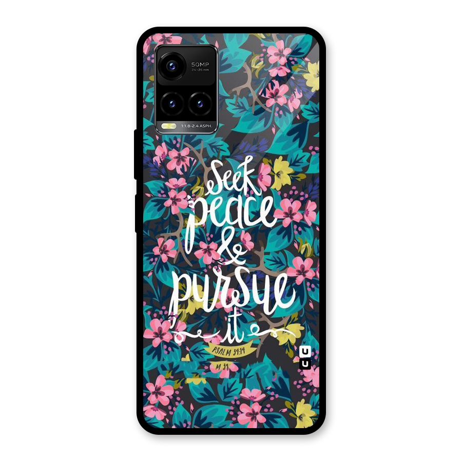 Seek Peace Glass Back Case for Vivo Y21A
