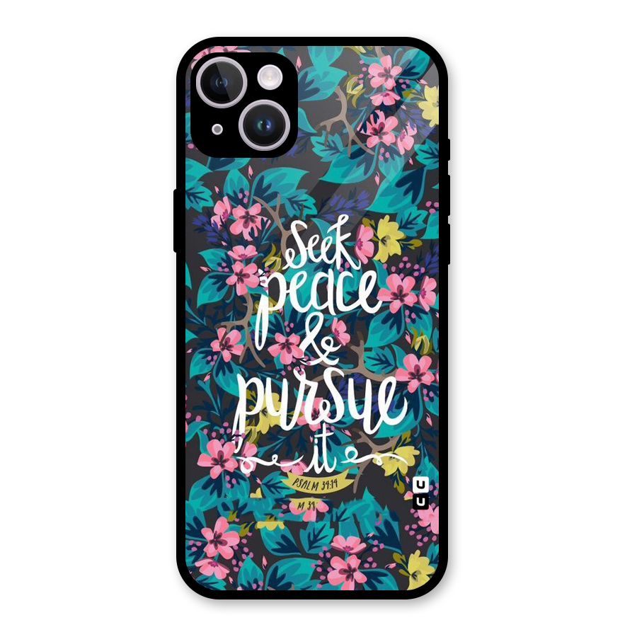 Seek Peace Glass Back Case for iPhone 14 Plus