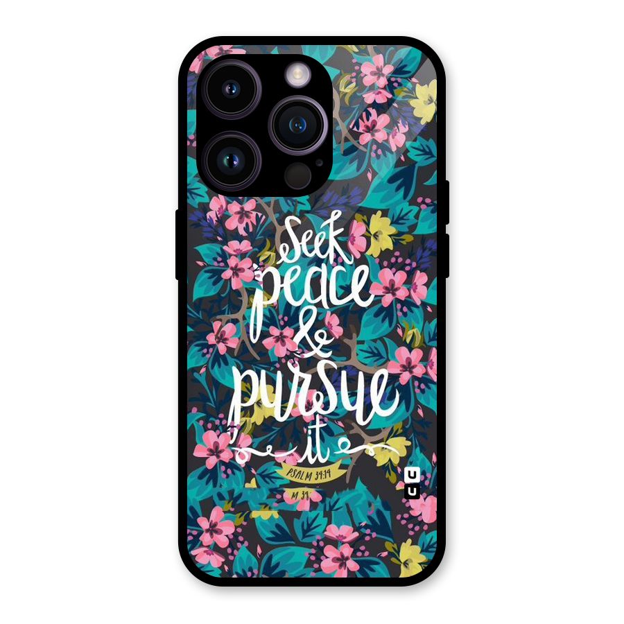 Seek Peace Glass Back Case for iPhone 14 Pro