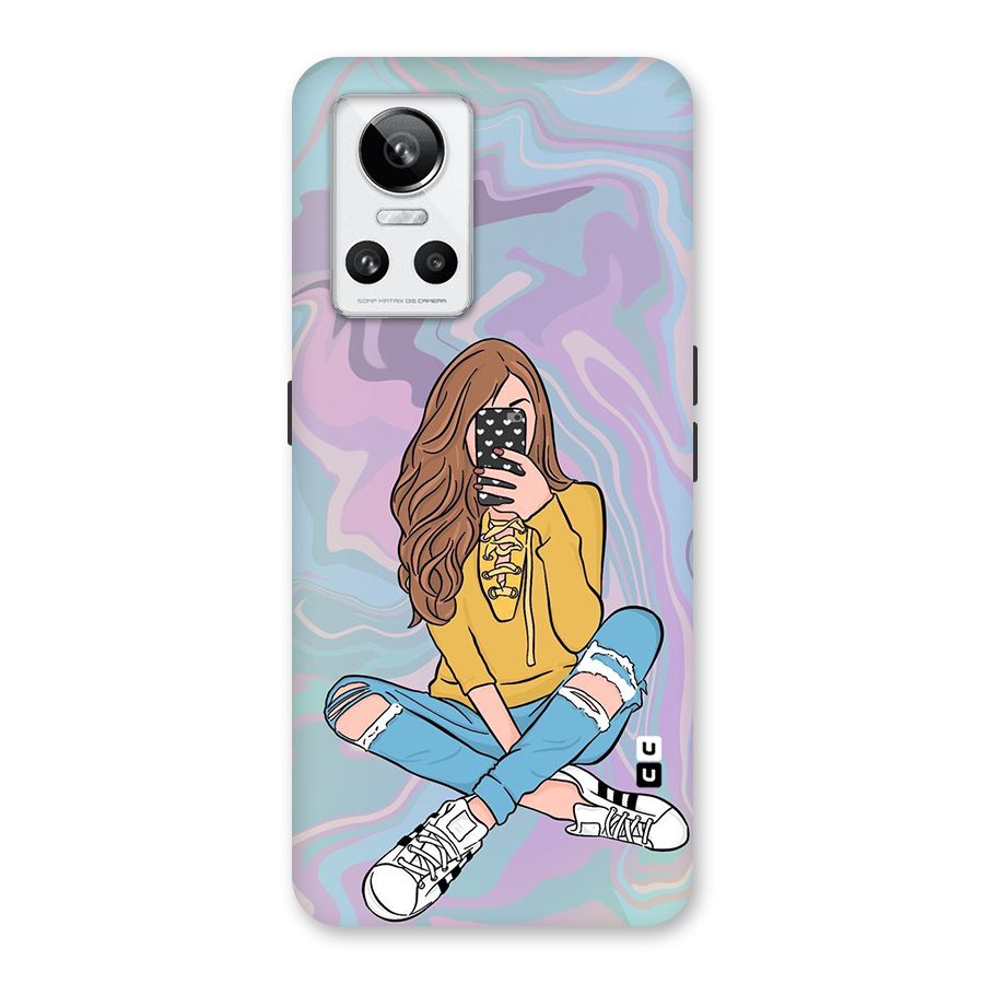 Selfie Girl Illustration Back Case for Realme GT Neo 3