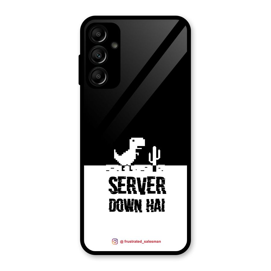 Server Down Hai Black Glass Back Case for Galaxy A14 5G