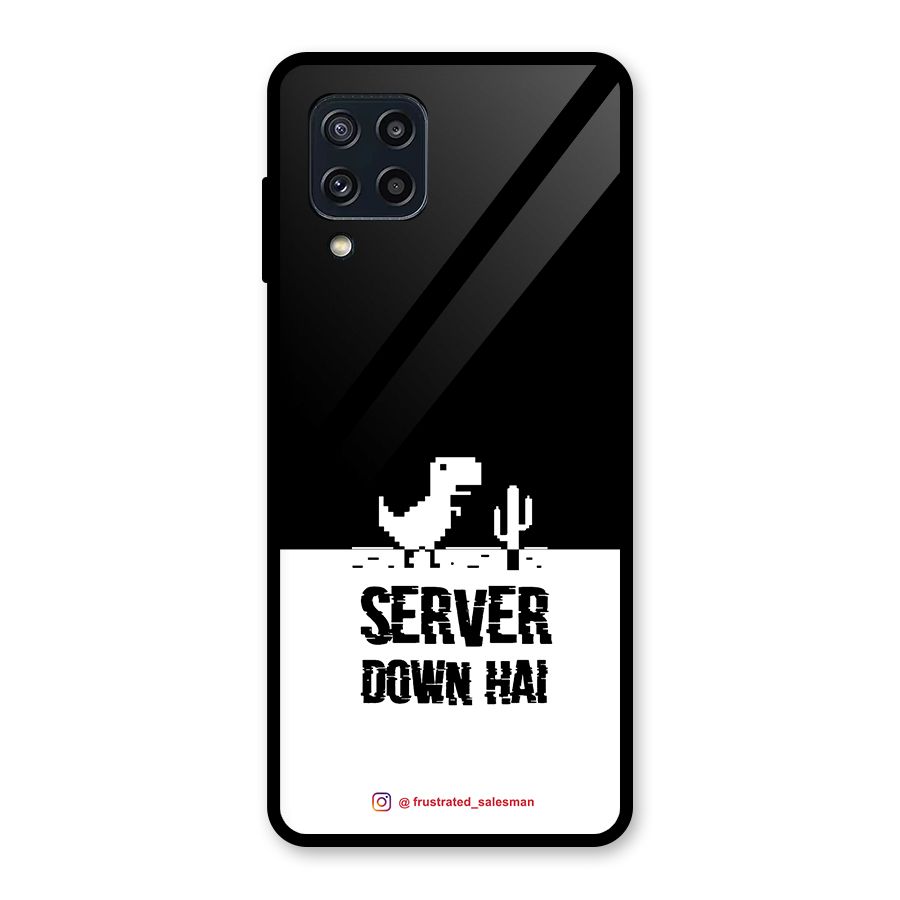 Server Down Hai Black Glass Back Case for Galaxy M32