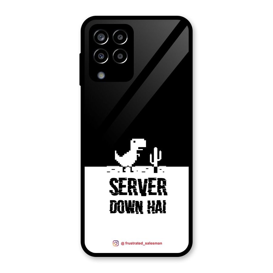 Server Down Hai Black Glass Back Case for Galaxy M33