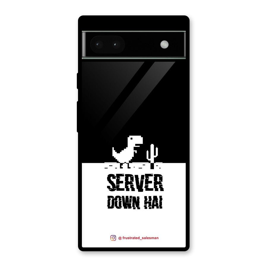 Server Down Hai Black Glass Back Case for Google Pixel 6a