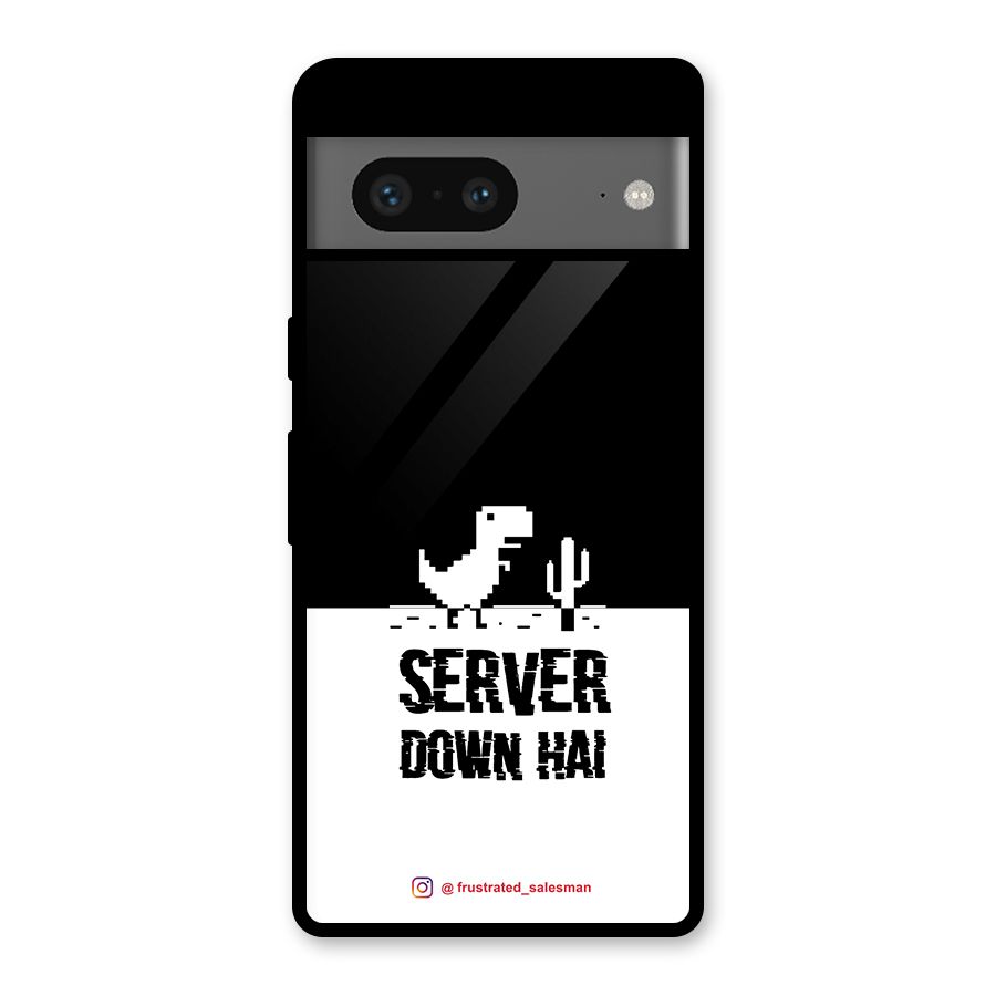 Server Down Hai Black Glass Back Case for Google Pixel 7