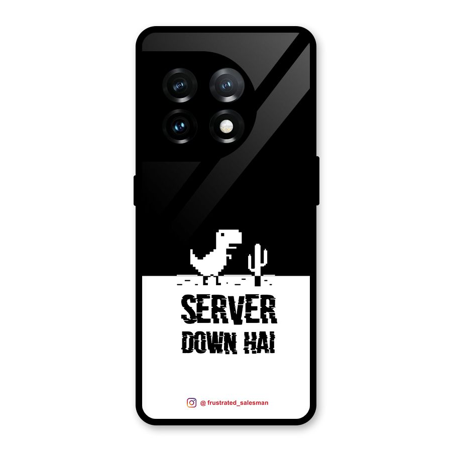 Server Down Hai Black Glass Back Case for OnePlus 11