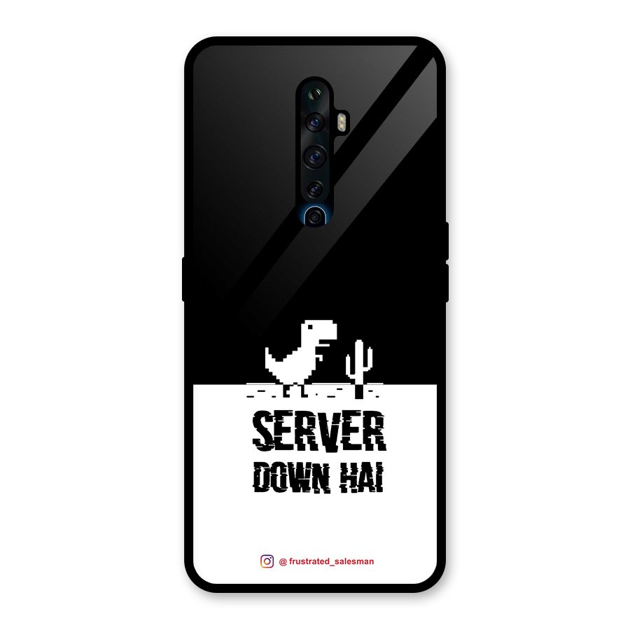 Server Down Hai Black Glass Back Case for Oppo Reno2 Z