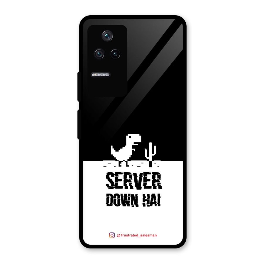 Server Down Hai Black Glass Back Case for Poco F4 5G