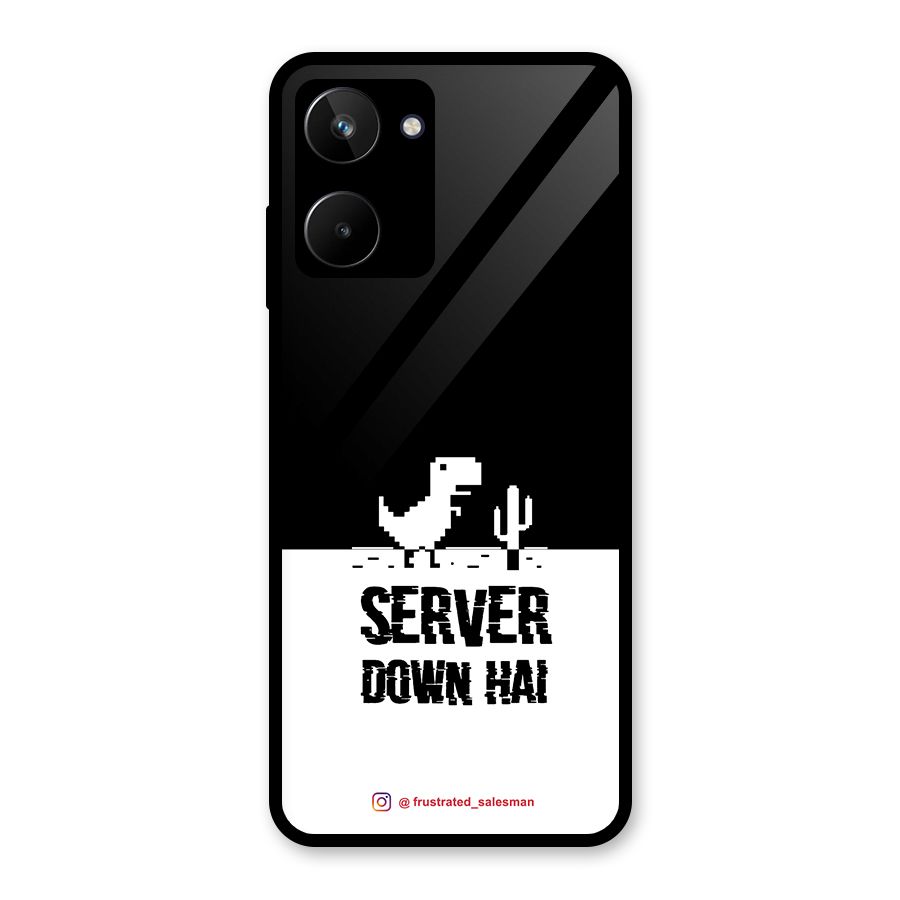 Server Down Hai Black Glass Back Case for Realme 10