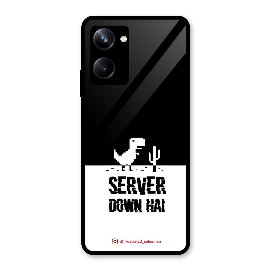 Server Down Hai Black Glass Back Case for Realme 10 Pro