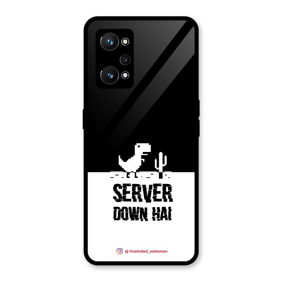 Server Down Hai Black Glass Back Case for Realme GT Neo 3T