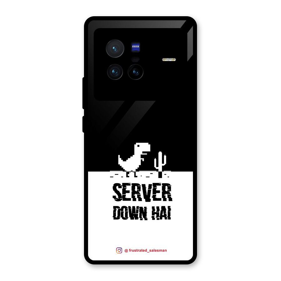 Server Down Hai Black Glass Back Case for Vivo X80