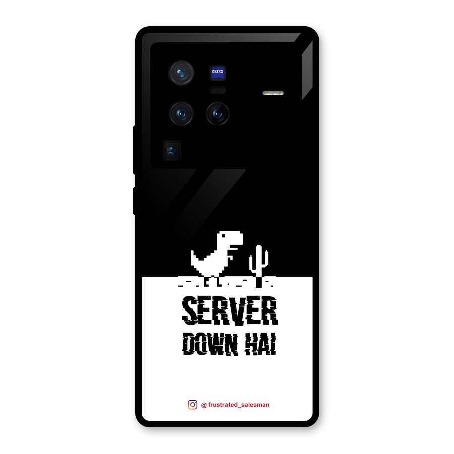 Server Down Hai Black Glass Back Case for Vivo X80 Pro
