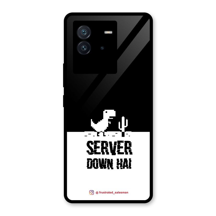 Server Down Hai Black Glass Back Case for Vivo iQOO Neo 6 5G