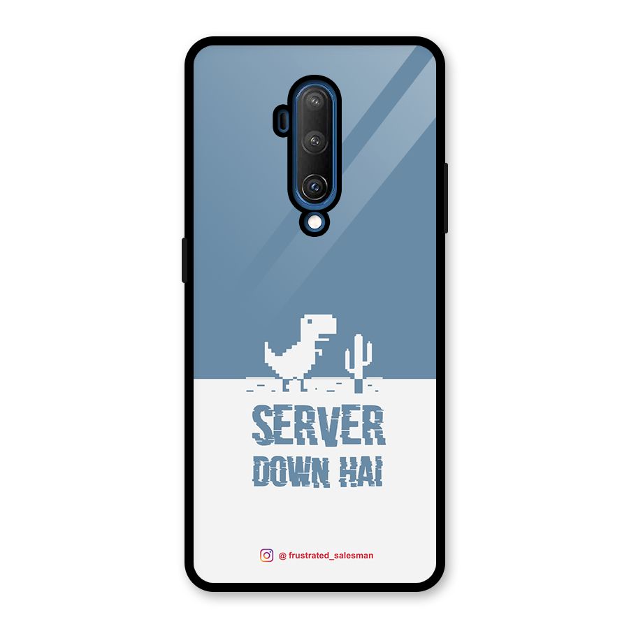 Server Down Hai SteelBlue Glass Back Case for OnePlus 7T Pro