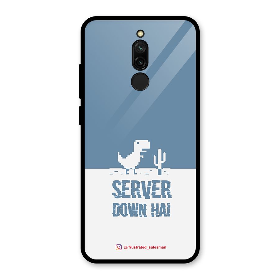 Server Down Hai SteelBlue Glass Back Case for Redmi 8