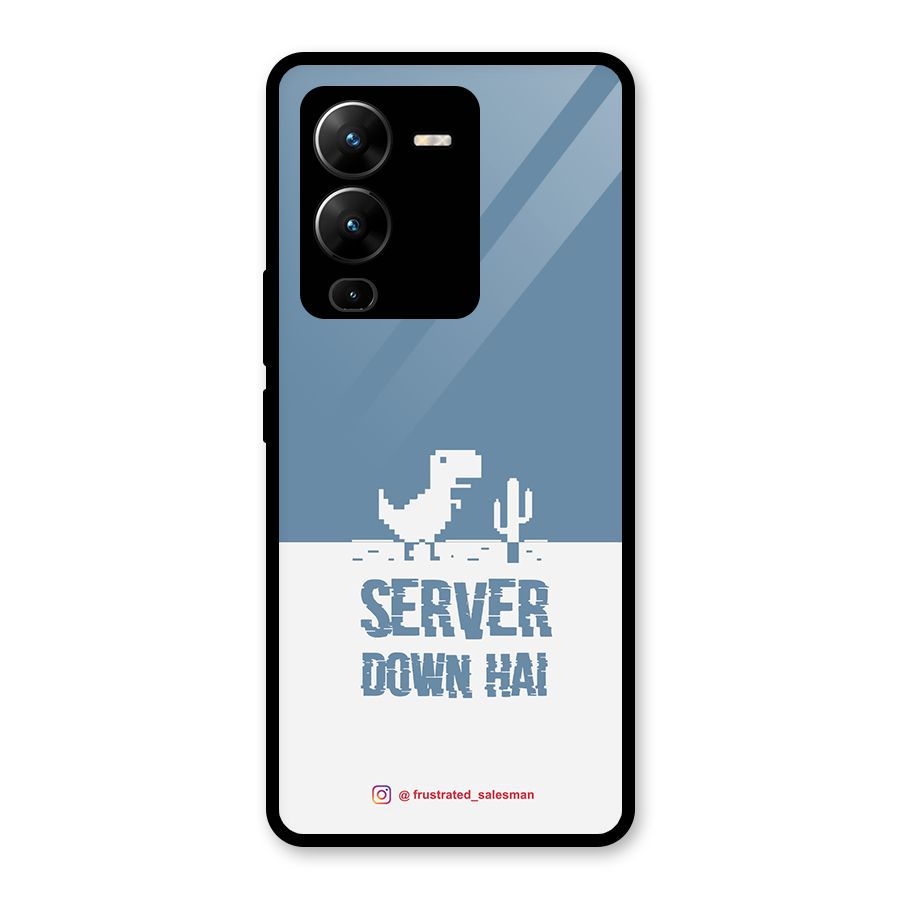 Server Down Hai SteelBlue Glass Back Case for Vivo V25 Pro
