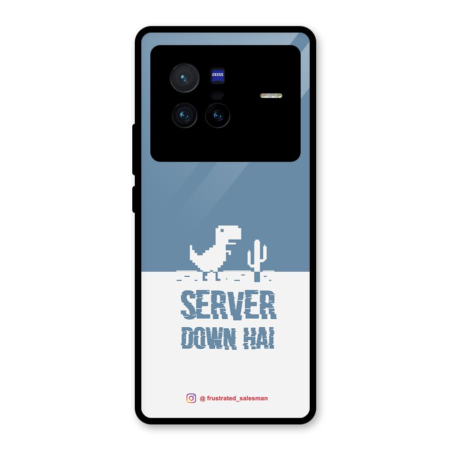 Server Down Hai SteelBlue Glass Back Case for Vivo X80