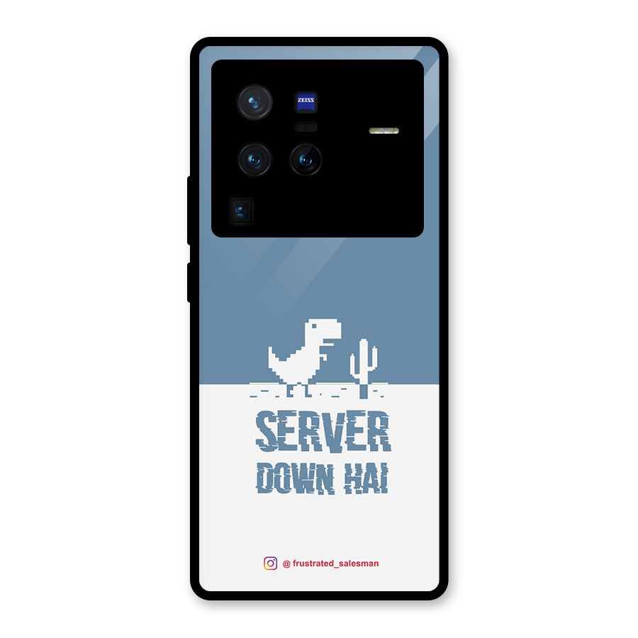 Server Down Hai SteelBlue Glass Back Case for Vivo X80 Pro