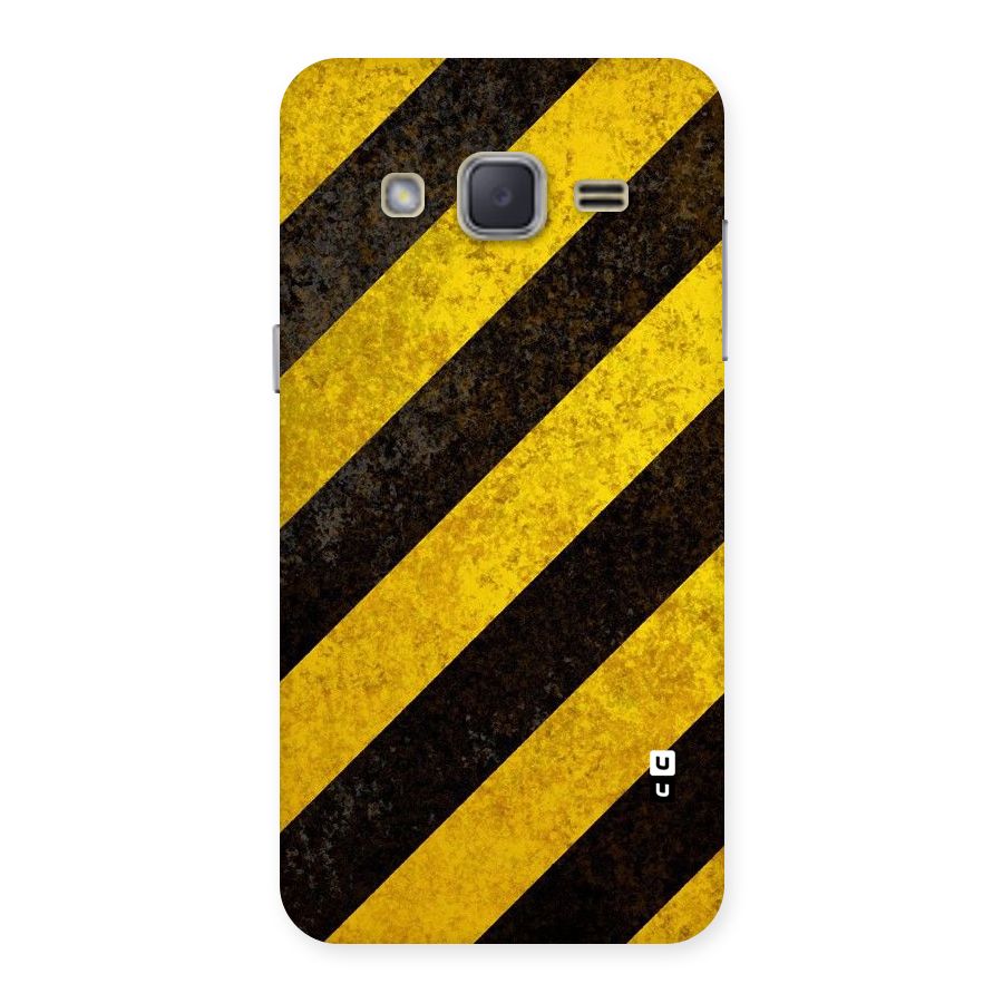 Shaded Yellow Stripes Back Case for Galaxy J2