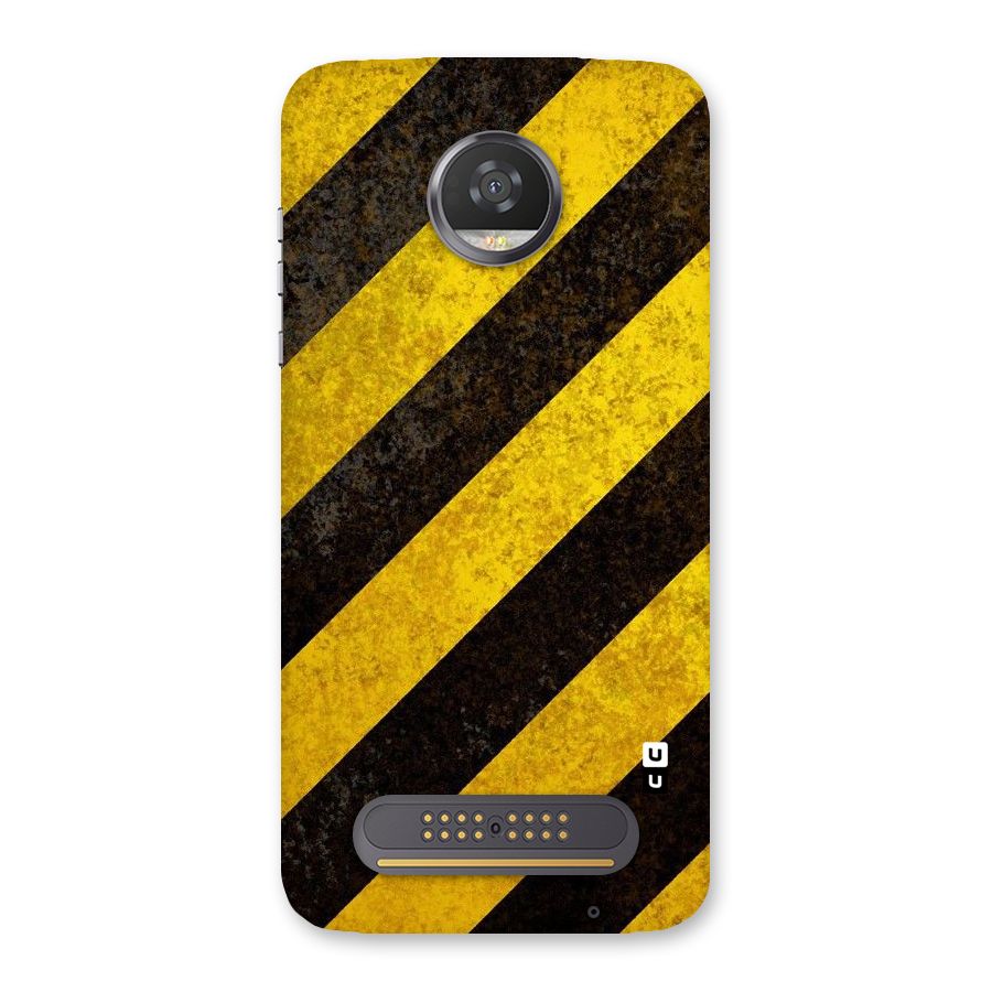 Shaded Yellow Stripes Back Case for Moto Z2 Play