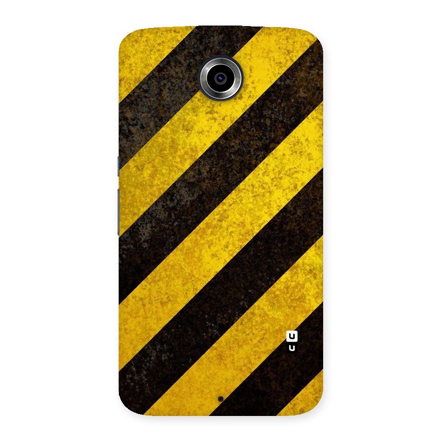 Shaded Yellow Stripes Back Case for Nexsus 6