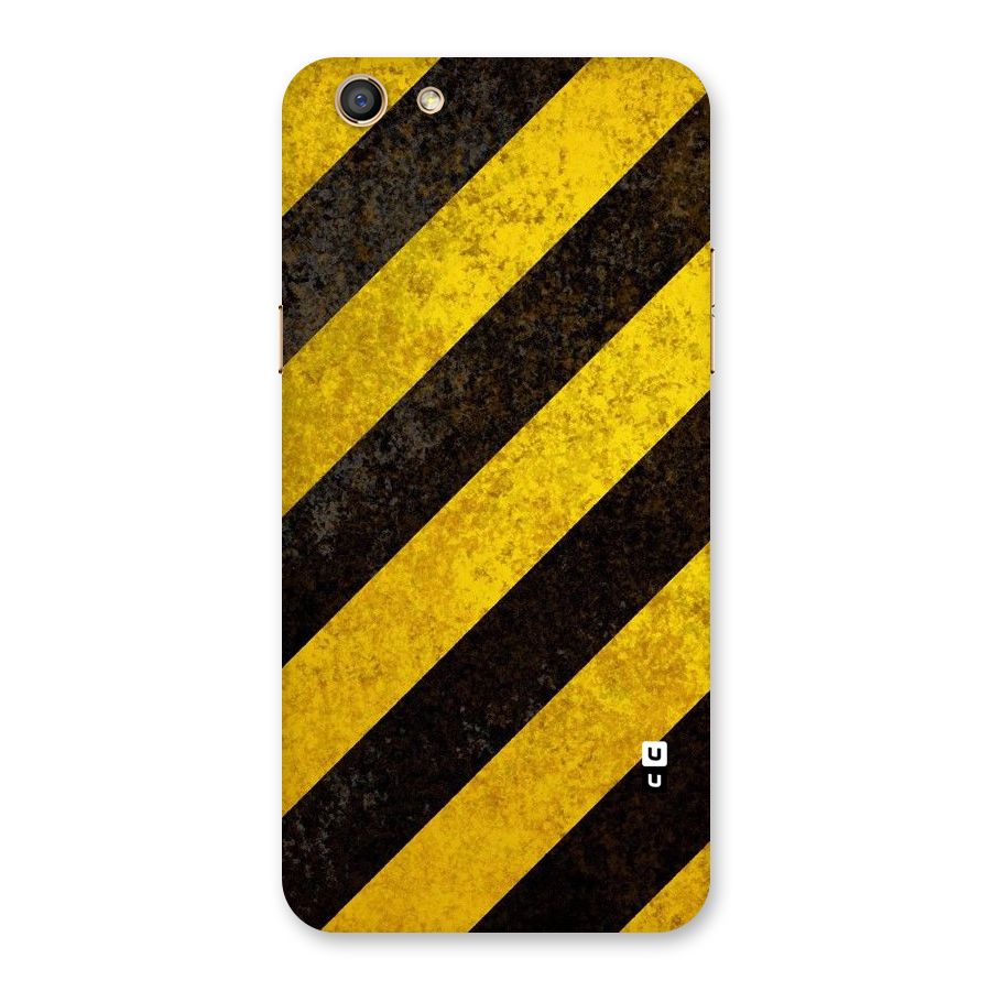 Shaded Yellow Stripes Back Case for Oppo F3