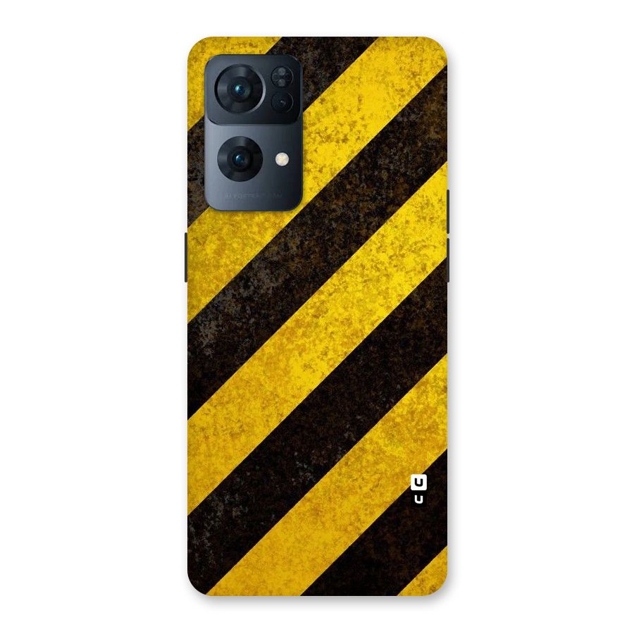 Shaded Yellow Stripes Back Case for Oppo Reno7 Pro 5G