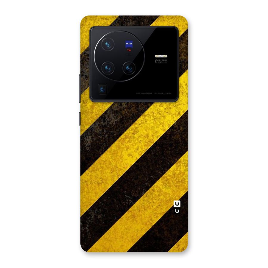 Shaded Yellow Stripes Back Case for Vivo X80 Pro