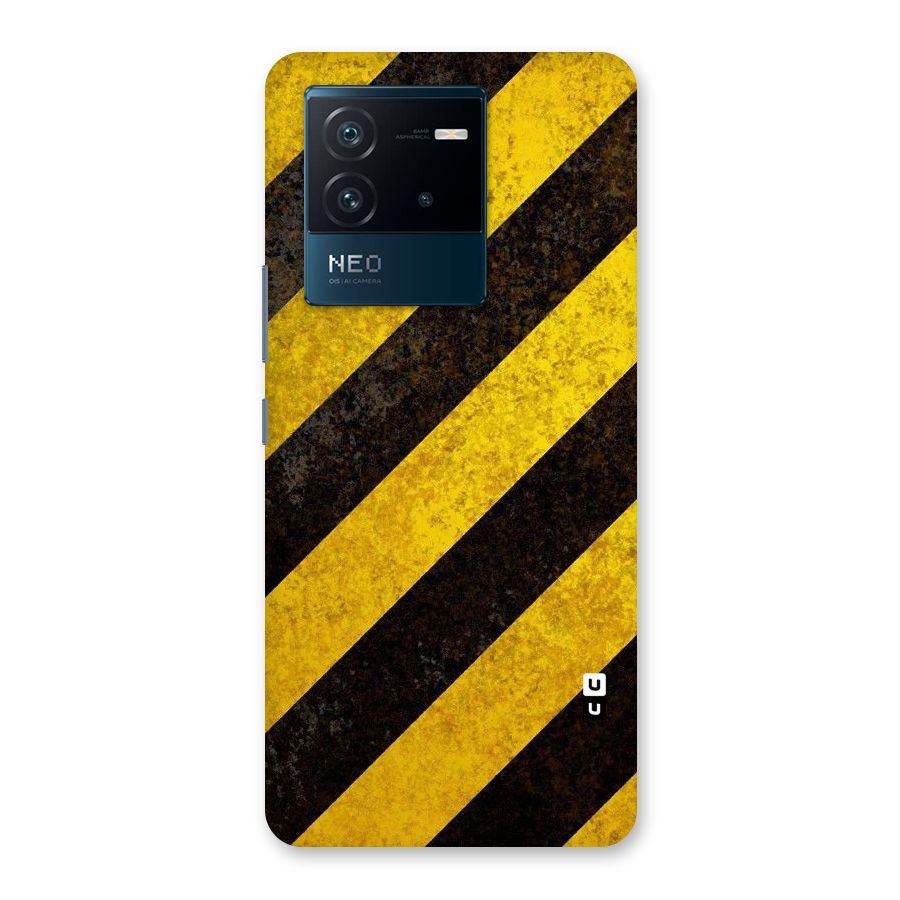 Shaded Yellow Stripes Back Case for Vivo iQOO Neo 6 5G