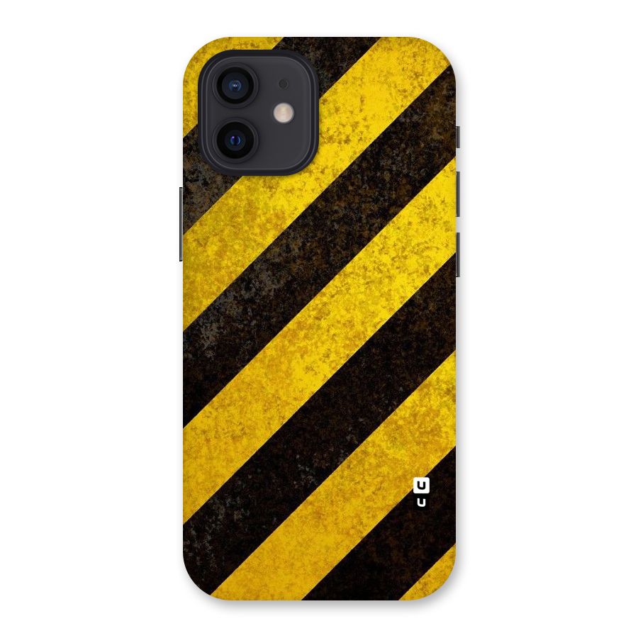 Shaded Yellow Stripes Back Case for iPhone 12