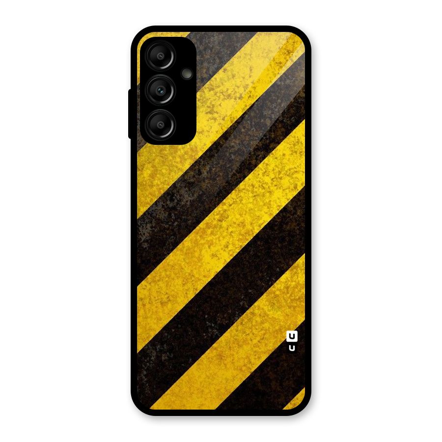 Shaded Yellow Stripes Glass Back Case for Galaxy A14 5G