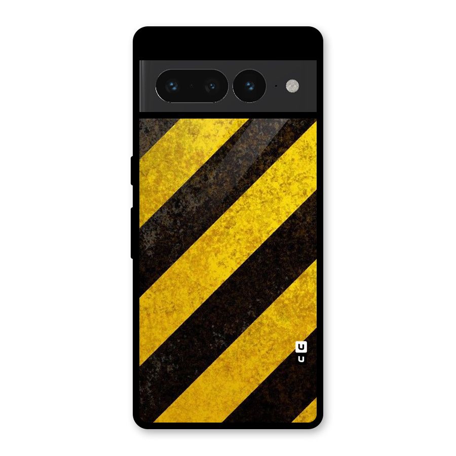 Shaded Yellow Stripes Glass Back Case for Google Pixel 7 Pro