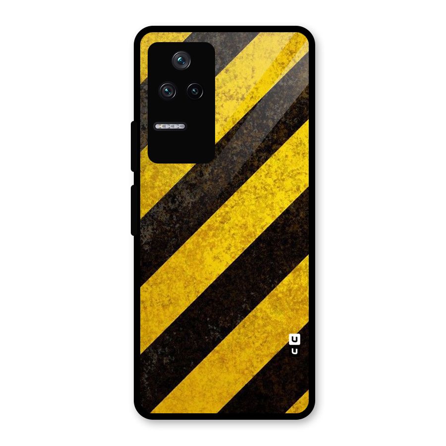 Shaded Yellow Stripes Glass Back Case for Poco F4 5G