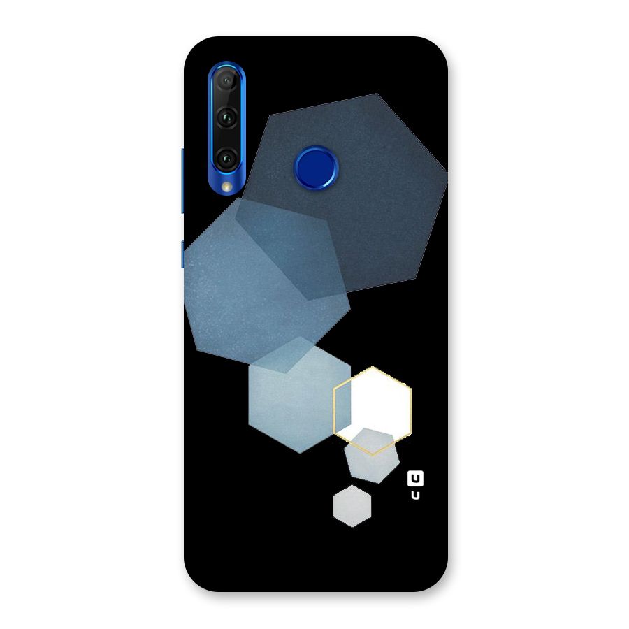 Shades Of Blue Shapes Back Case for Honor 20i