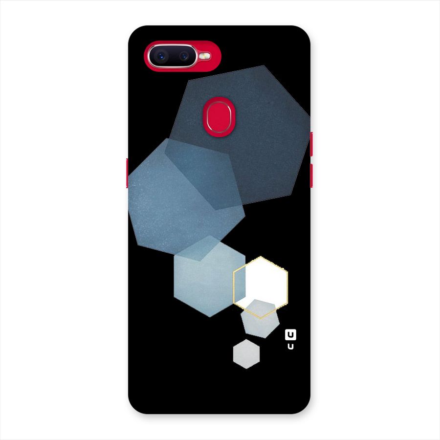 Shades Of Blue Shapes Back Case for Oppo F9 Pro