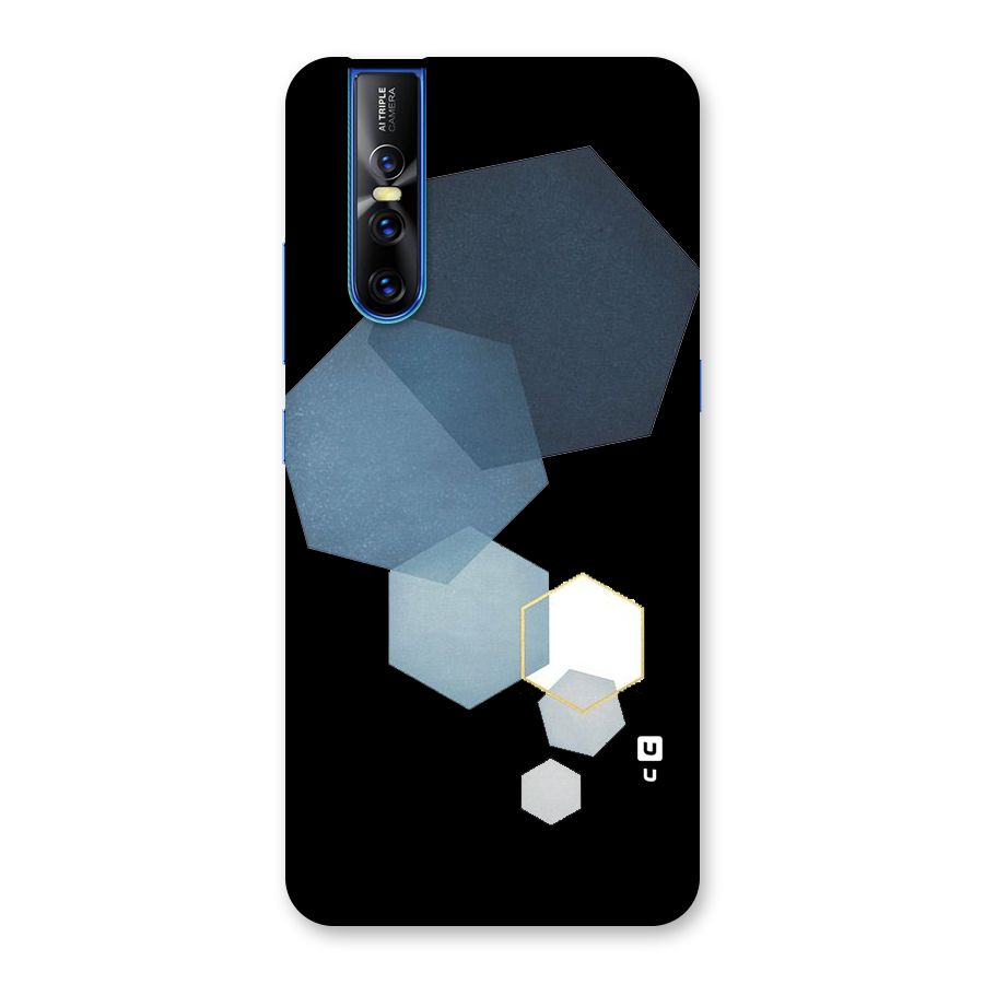 Shades Of Blue Shapes Back Case for Vivo V15 Pro